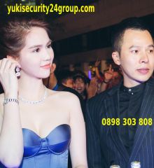 Bảo vệ - vệ sĩ yuki sepre24 hộ tống ngọc trinh khi dự sự kiện đón năm mới